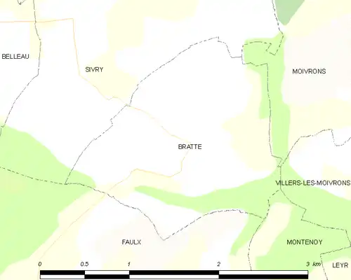 Detailkaart van de gemeente