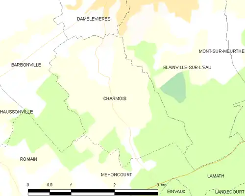 Detailkaart van de gemeente