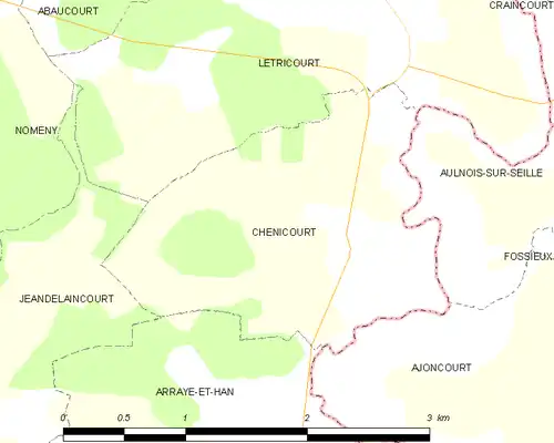 Detailkaart van de gemeente