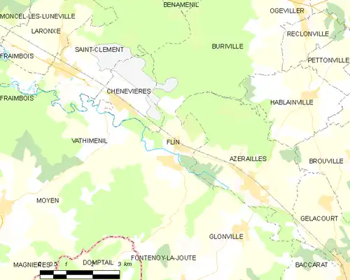 Detailkaart van de gemeente