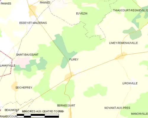 Detailkaart van de gemeente