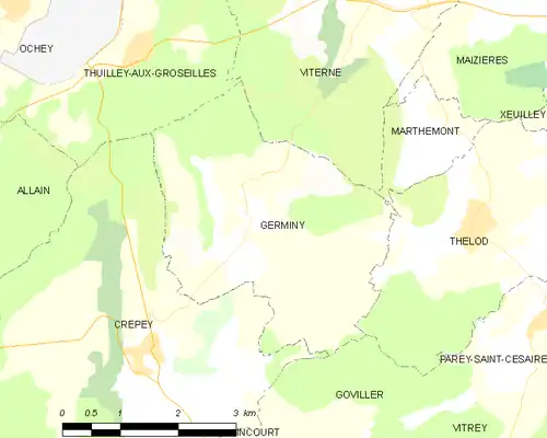 Detailkaart van de gemeente