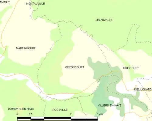 Detailkaart van de gemeente