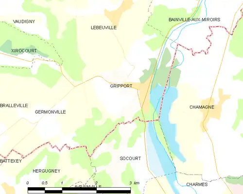 Detailkaart van de gemeente