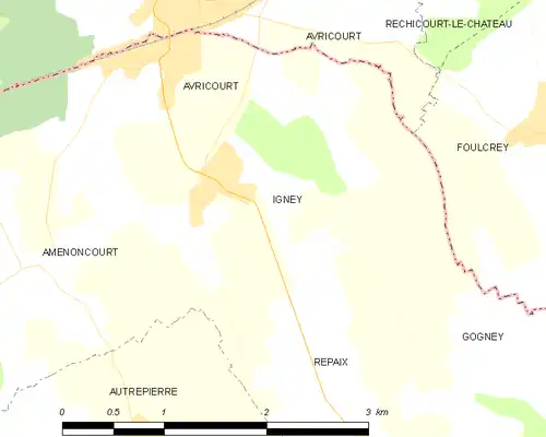 Detailkaart van de gemeente