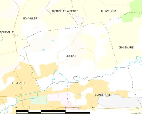 Detailkaart van de gemeente