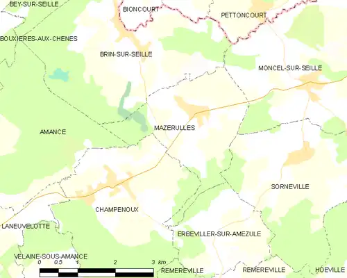 Detailkaart van de gemeente