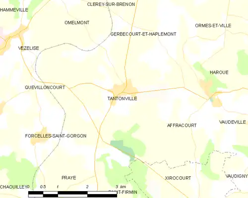 Detailkaart van de gemeente