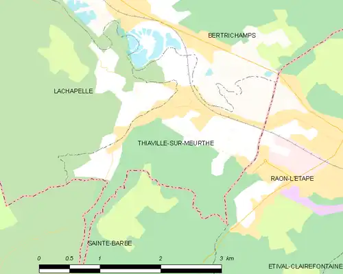 Detailkaart van de gemeente