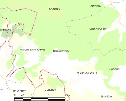 Detailkaart van de gemeente