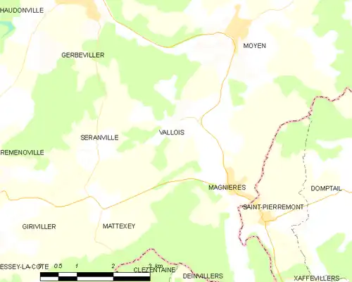 Detailkaart van de gemeente