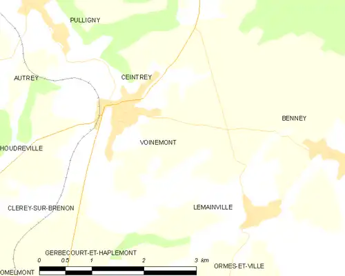 Detailkaart van de gemeente