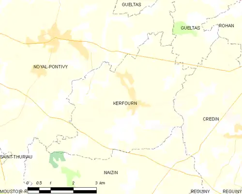 Detailkaart van de gemeente