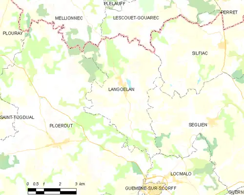 Detailkaart van de gemeente