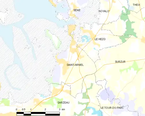 Detailkaart van de gemeente