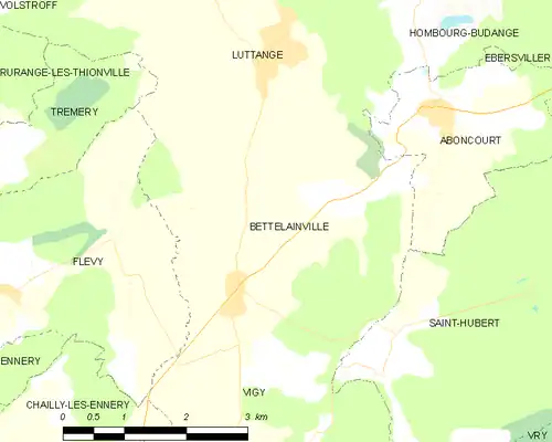 Detailkaart van de gemeente