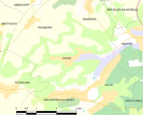 Detailkaart van de gemeente