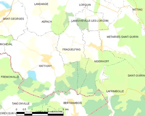 Detailkaart van de gemeente