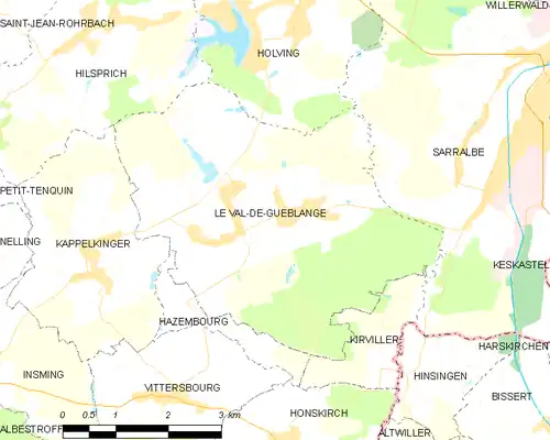 Detailkaart van de gemeente