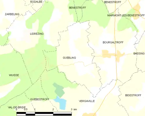 Detailkaart van de gemeente