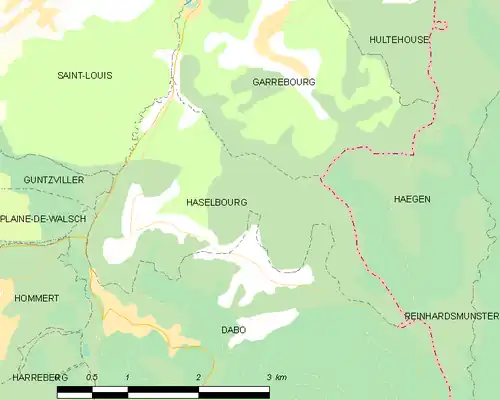 Detailkaart van de gemeente