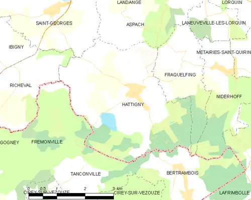 Detailkaart van de gemeente