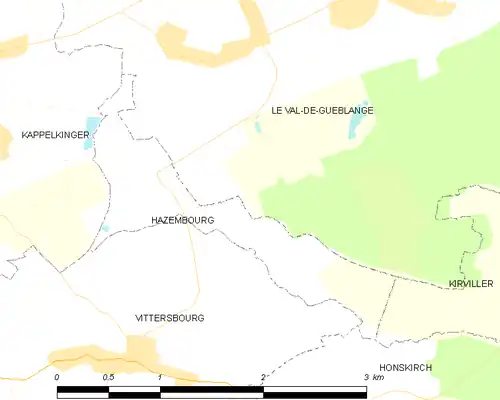 Detailkaart van de gemeente
