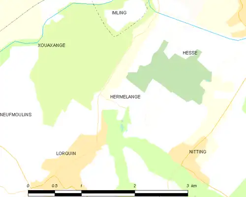 Detailkaart van de gemeente