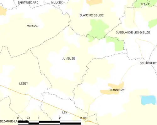 Detailkaart van de gemeente