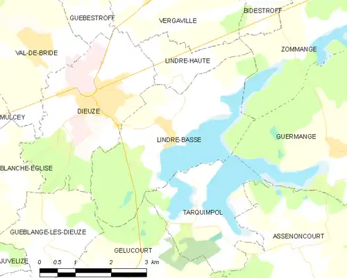 Detailkaart van de gemeente