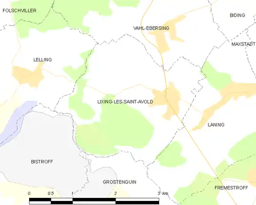 Detailkaart van de gemeente