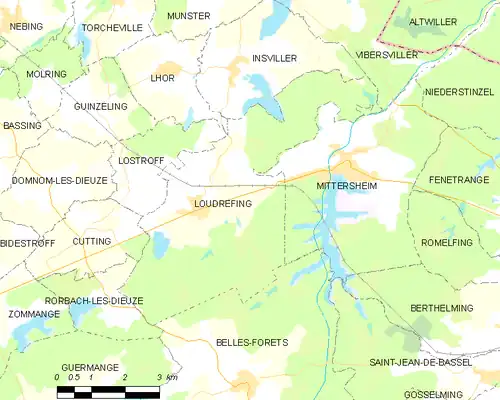 Detailkaart van de gemeente