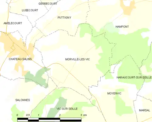 Detailkaart van de gemeente