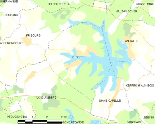 Detailkaart van de gemeente