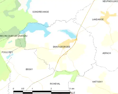 Detailkaart van de gemeente