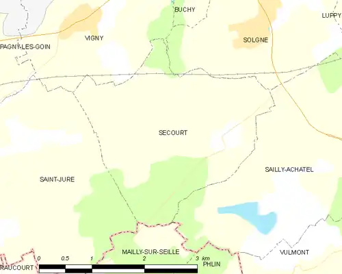 Detailkaart van de gemeente