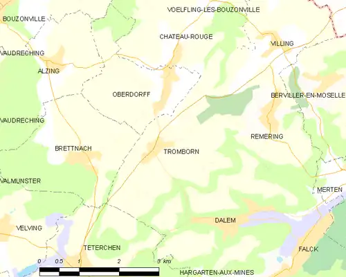 Detailkaart van de gemeente