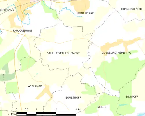 Detailkaart van de gemeente