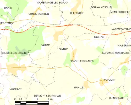 Detailkaart van de gemeente