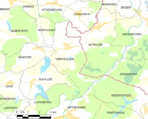 Detailkaart van de gemeente