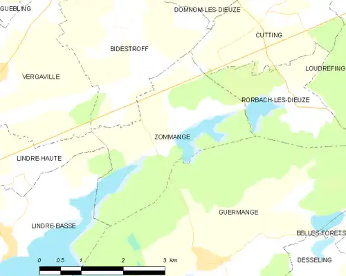 Detailkaart van de gemeente