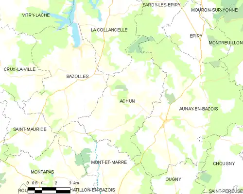 Detailkaart van de gemeente