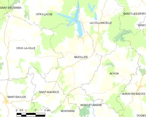 Detailkaart van de gemeente