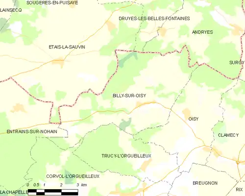 Detailkaart van de gemeente