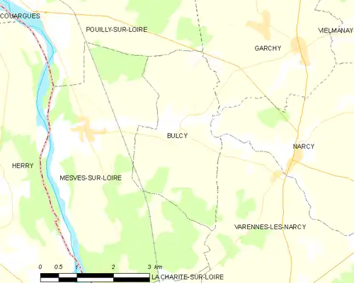 Detailkaart van de gemeente