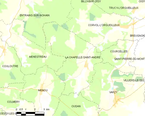 Detailkaart van de gemeente