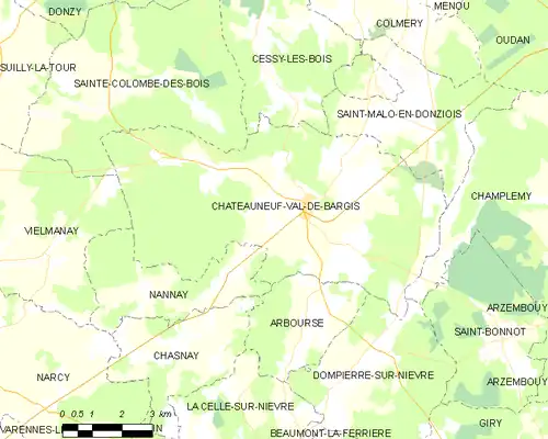 Detailkaart van de gemeente