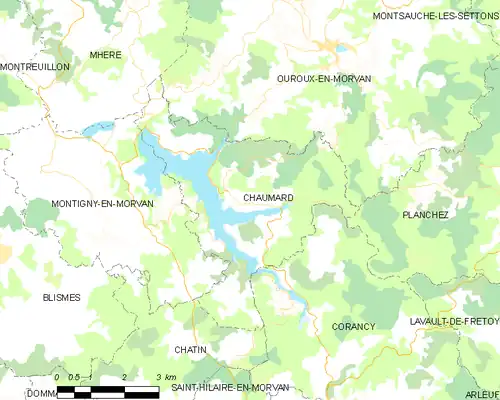 Detailkaart van de gemeente