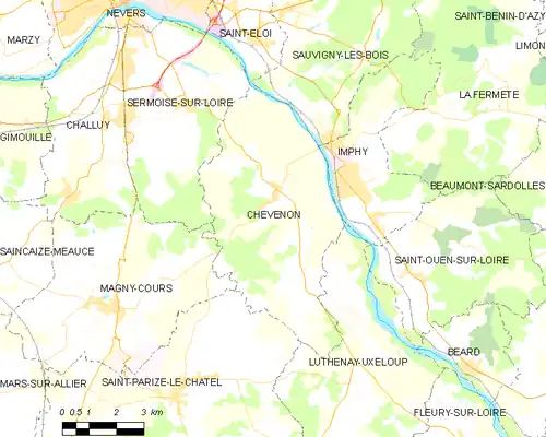 Detailkaart van de gemeente