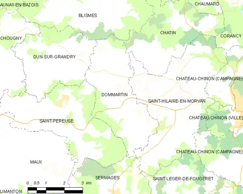 Detailkaart van de gemeente
